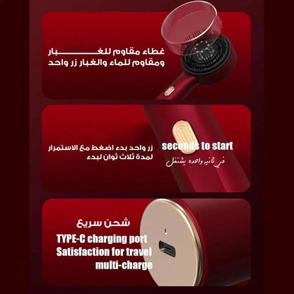 Head massage brush with oil applicator and Miell oil