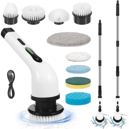 Cordless Electric Cleaning Brush – 9 Multi-Purpose Heads for Home & Car
