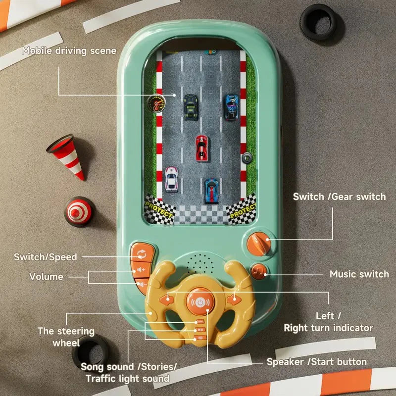🏎️ Car Racing Game Console with Steering Wheel