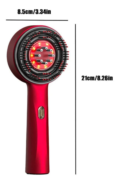 Head massage brush with oil applicator and Miell oil