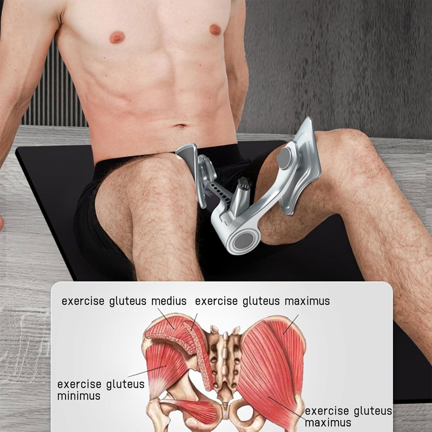Inner waist, leg and buttocks muscle training device